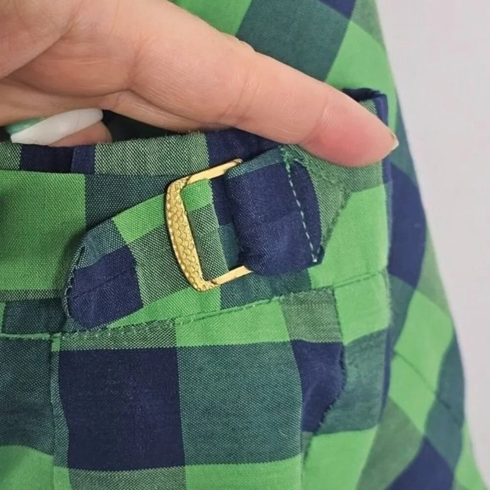 Vintage Chipp New Haven Green Navy Buffalo Check Shorts 38‎ Ivy Prep Yacht Club
